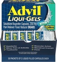 Advil Liqui-Gels Pain Reliever/Fever Reducer, Solubilized Ibuprofen 200mg, 2/Packet, 50 Pakete/Box (016902)