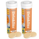 Tablettes d'hydratation quotidienne d'orange (2) Électrolytes essentiels de tube – 0g de sucre – boisson d'hydratation de reconstitution