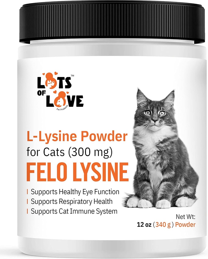 FELO LYSINE - L-Lysin Pulver für Katzen 300 mg (Thomas Pet Earlier), 12 oz
