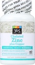 365 von Whole Foods Market, Chelat Zink plus Kupfer, 60 ct
