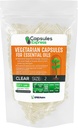 XPRS Nutra Size 2 Empty Vegan Capsules - 100 Count Clear Veggie Capsules for Most Essential Oils - Empty Vegetable Pills for Essential Oils - DIY Filling