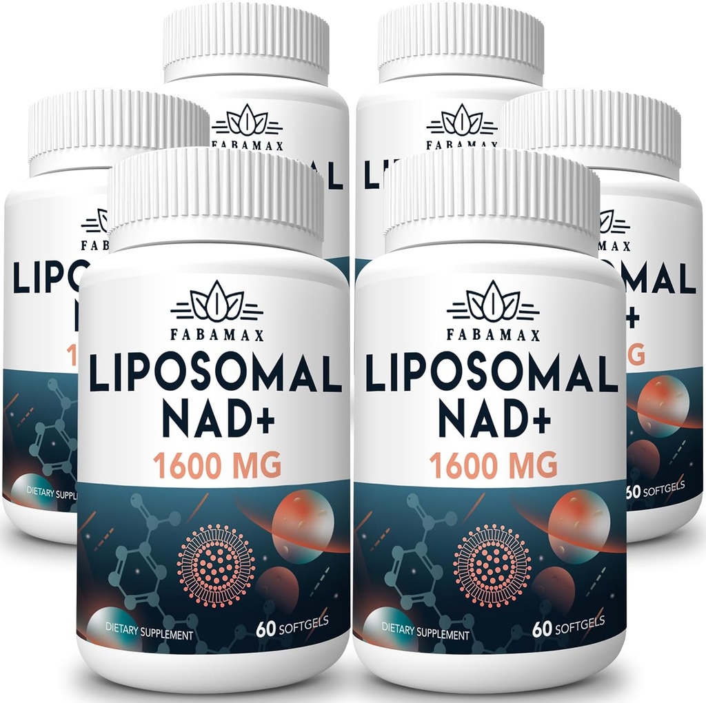 1600 mg Liposomal NAD Ergänzung, 98% reine NAD+ Ergänzung, Überlegene Absorption, Alternative zu Nicotinamid Riboside oder NADH zu erhöhen NAD+ für Aging Defense, Energie, Langlebigkeit, 360 Softgels