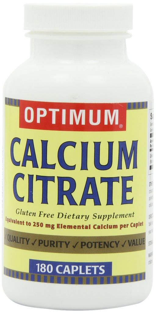 Citrate de calcium optimum, 180 capsules