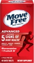 Move Free Advanced Glucosamine Chondroitin + Calcium Fructoborate Joint Support Supplement, Supports Mobility Comfort Strength Flexibility & Bone - 80 Tablets (40 servings)*