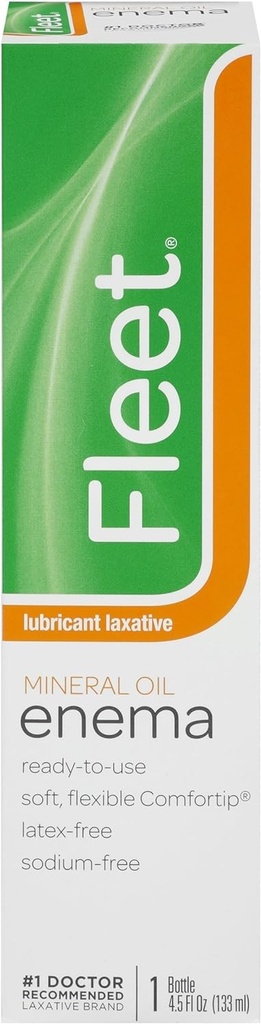 Fleet Laxative Mineralöl Enema for Constipation, 4.5 Fl Oz (Pack von 12)