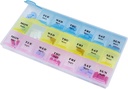 Wöchentliche Pille Organizer - 21 Tage Pillen Planer für Pillen Vitamine & Medikamente, 3 Mal-a-Day Medication Reminder Boxen, einfach zu lesen & Travel Friendly
