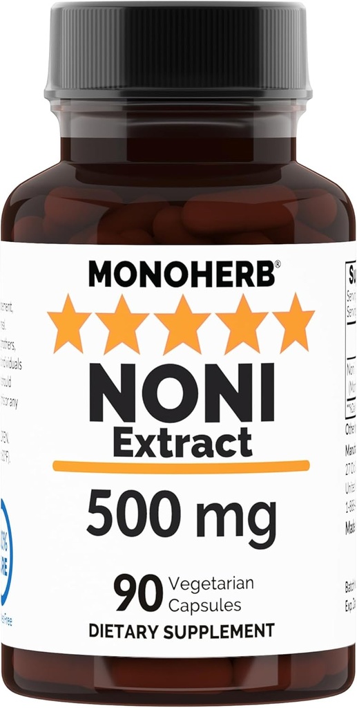 NONI Extrakt 500 mg - 90 Veg Kapseln - Morinda Citrifolia - 90 Portionen