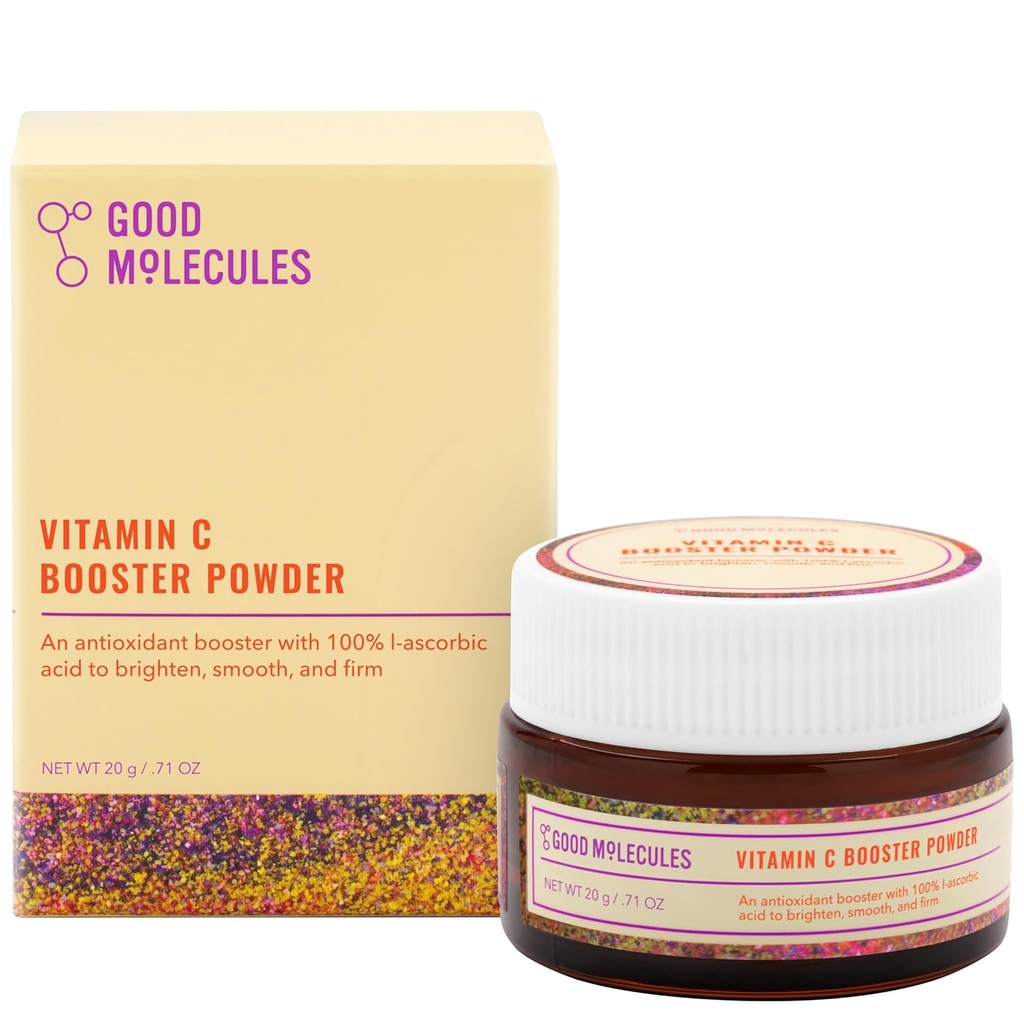 Good Molecules Vitamin C Booster Powder - 100% L-Ascorbinsäure für die Kollagenproduktion - Vitamin C Pulver Gesicht Serum Booster für Anti Aging, Hautpflege