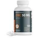 Bronson Zinc 50 MG haute puissance soutient la santé de la peau - non-OGM, 120 comprimés végétariens
