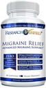Forschung Verified Migraine Relief - Dual Action Supplement - Reduzieren Sie Schwere und Dauer, Balance Hormone - mit Ginger und Ginko Biloba- 60 Kapseln - 60 Kapseln - 1 Monat Versorgung