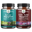 Bundle of Liver Cleanse Detox & Repair - Milk Thistle Dandelion Root Choline Beetroot & Artichoke Extract & Green Coffee Bean Extract für Uric Acid Cleanse & Detox - Turmeric Tart Cherry & Celery Seed