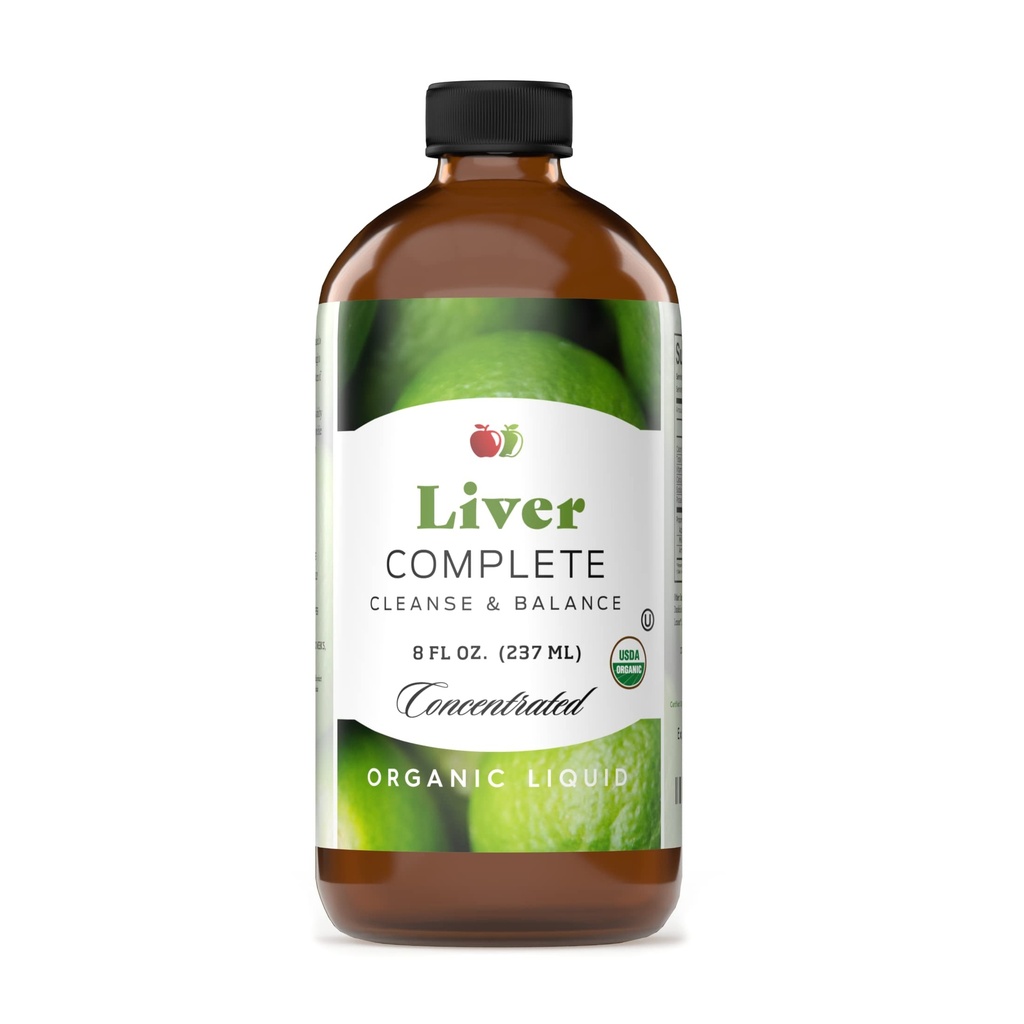 Liver Complete 8oz Organic Liquid Concentrate - Liver Cleanse & Digestive Bitters Essig Supplement