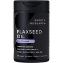 Recherche sportive Huile de lin végétalien (1200mg) Supplément à base de plantes avec ALA Omega 3 - Vegan certifié et non-OGM vérifié - sans gluten, soja et carrageenan (180 softgels de légumes)