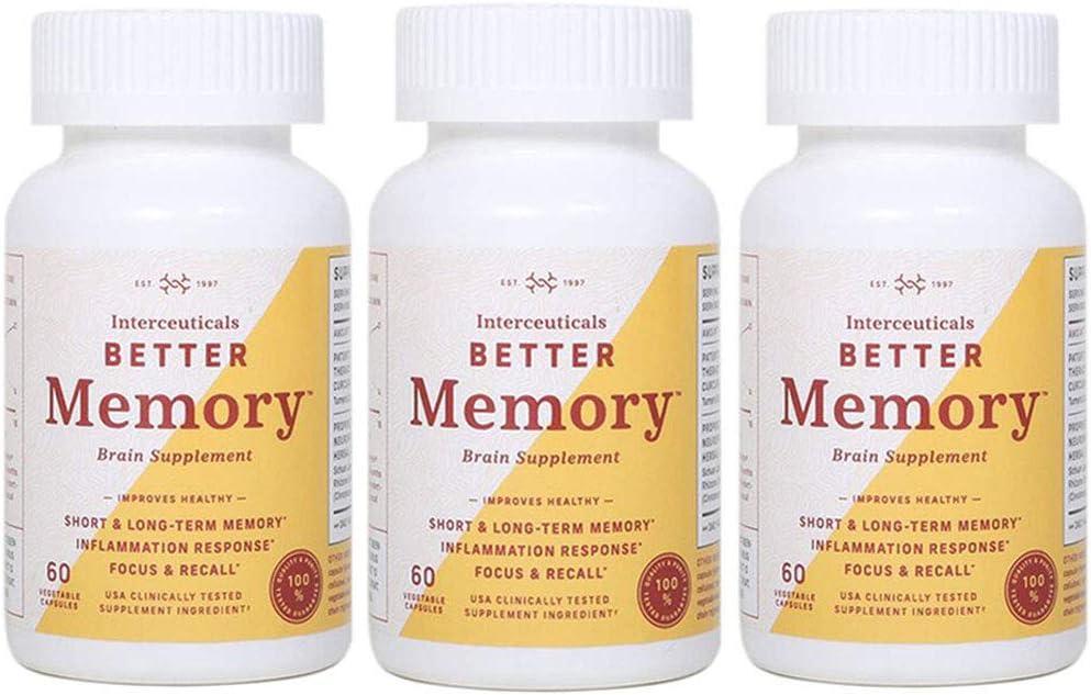 Besseres Gedächtnis - Theracurmin Curcumin 90 mg - Klinisch bewährte Dosierung, verbessert Fokus, Recall, Gedächtnis und Stimmung* - Hohe Absorption Turmeric Extract* (3 Flaschen)