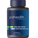 ProHealth Resveratrol 1000mg.Prime Trans-Resveratrol.Plus Quercetin, Vin rouge et extrait de thé vert.