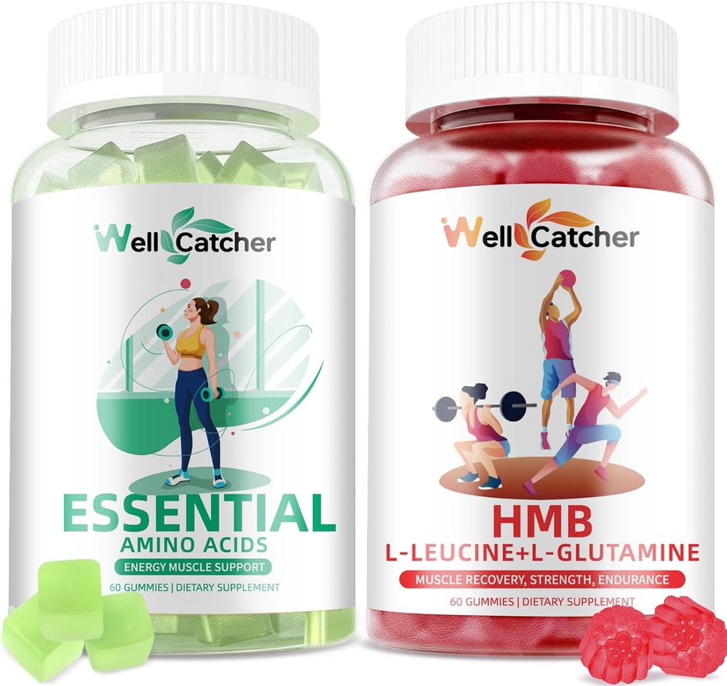 HMB und Leucine-Gummien mit essentiellen Aminosäuren-Gummien für Muskelwachstum, Energieunterstützung