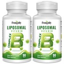 Liposomal B-Komplex entwickelt für hohe Absorption B Vitamine mit Choline Inositol B1, B2, B3, B5, B6, Biotin, Folate, Methylierte B12-Immune, Energie, Gehirn und Herz Unterstützung 180 Softgels