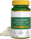 Natürliche Calcium Magnesium & Zink Tabletten mit Vitamin D3 & K2 (600 IU), Calciumergänzung für Frauen und Männer, für Muskelgesundheit