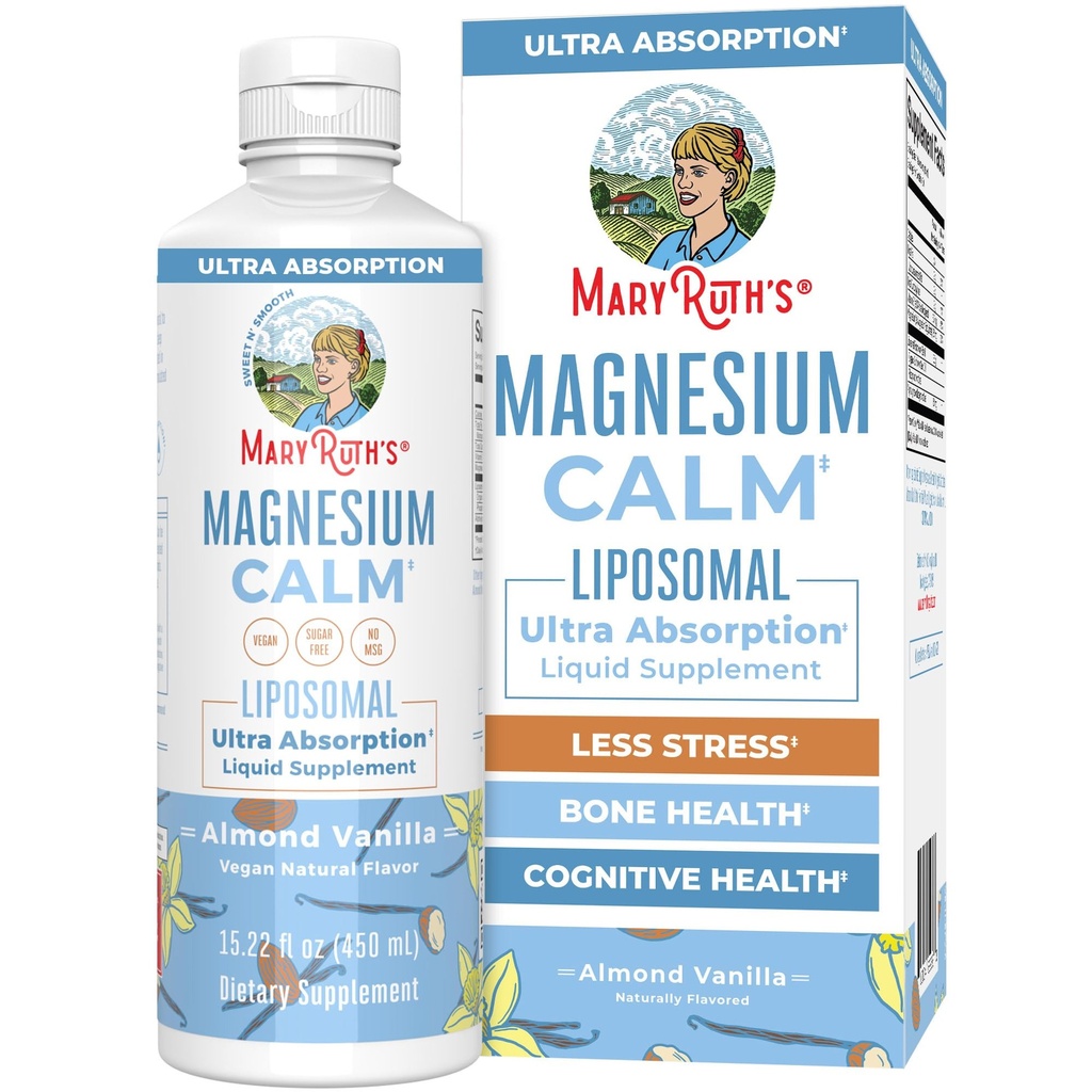 MaryRuth Organics Magnesium Liposomal| Magnesium Supplement | Magnesium Bisglycinat | Muskel- und Knochenunterstützung | Mood Unterstützung Vitamin | Vegan | Non-GMO | Glutenfrei | 15.22 Fl Oz | 30 Portionen