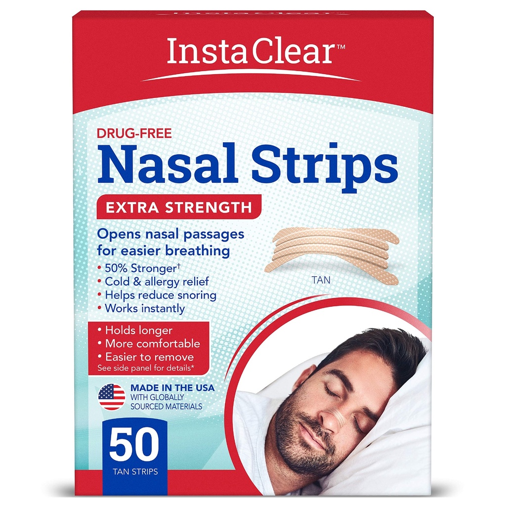 Extra-Strength Nasal Strips, Tan 50 ct | arbeitet sofort, atmen besser, Nasen-Kongestion Relief, stoppt Snoring, Kalt & Allergy, Extra Strength Tan