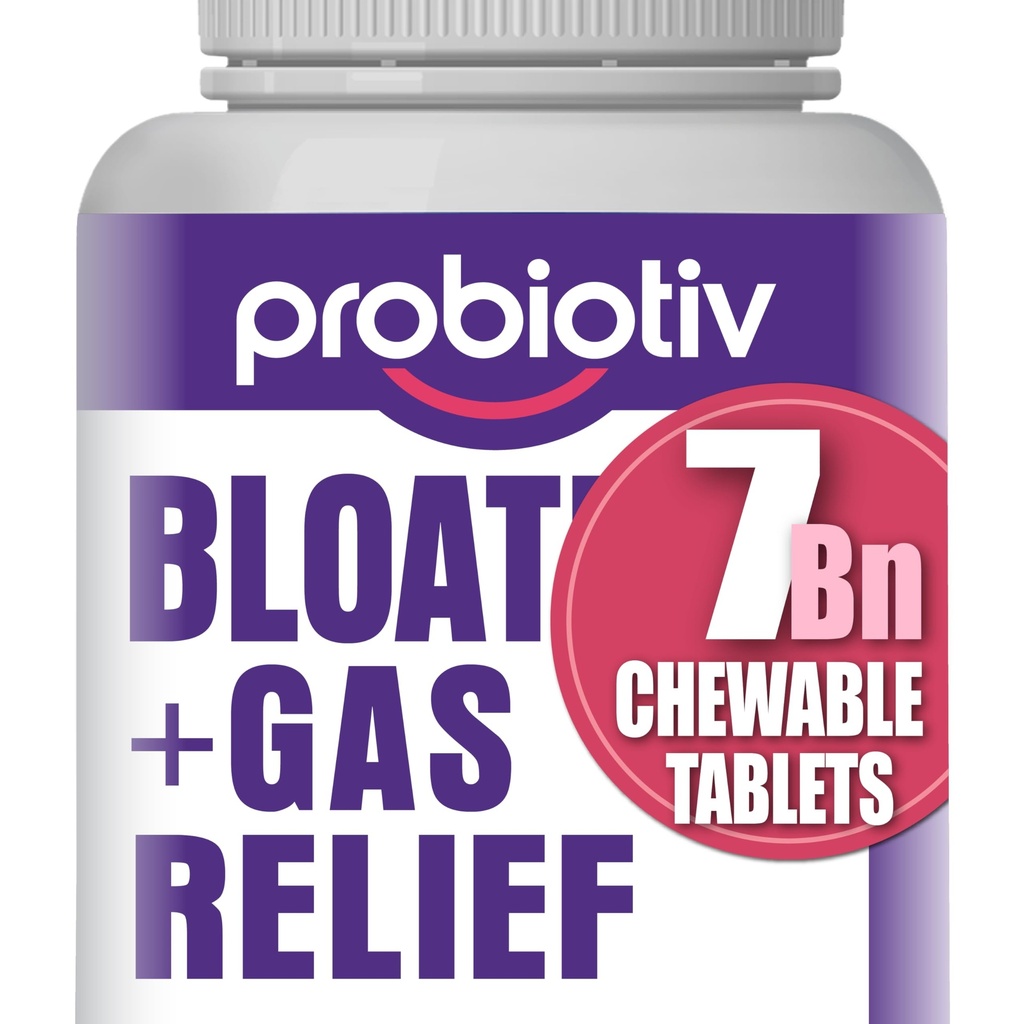 Gas & Bloating-Unterstützung für Frauen und Männer 7 Billion CFU – Kaubare Probiotika & Lactobacillus Reuteri, Tägliche Verdauungsenzyme für okziale Bloating, Gut Comfort & Digestive Health