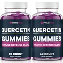 Primetime Sports Quercetin + Zink + Vitamin C 1000mg Gummi Ergänzungen mit Elderberry, Flavonoid Vitamin für Kinder Erwachsene Immunität, Immununterstützung Gummy Booster Vegan (2 Pack) 60 Count (Pack von 2)