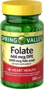 Spring Valley, Folsäure 400 MCG, 250 Count