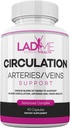 LadyMe Circulation and Vein Support Helps Reduce Discomfort in Legs and Supports Healthy Cardiovascular Functions with Butchers Broom, Diosmin, Hawthorn up to 3-Months Supply for Women 90 Capsules
