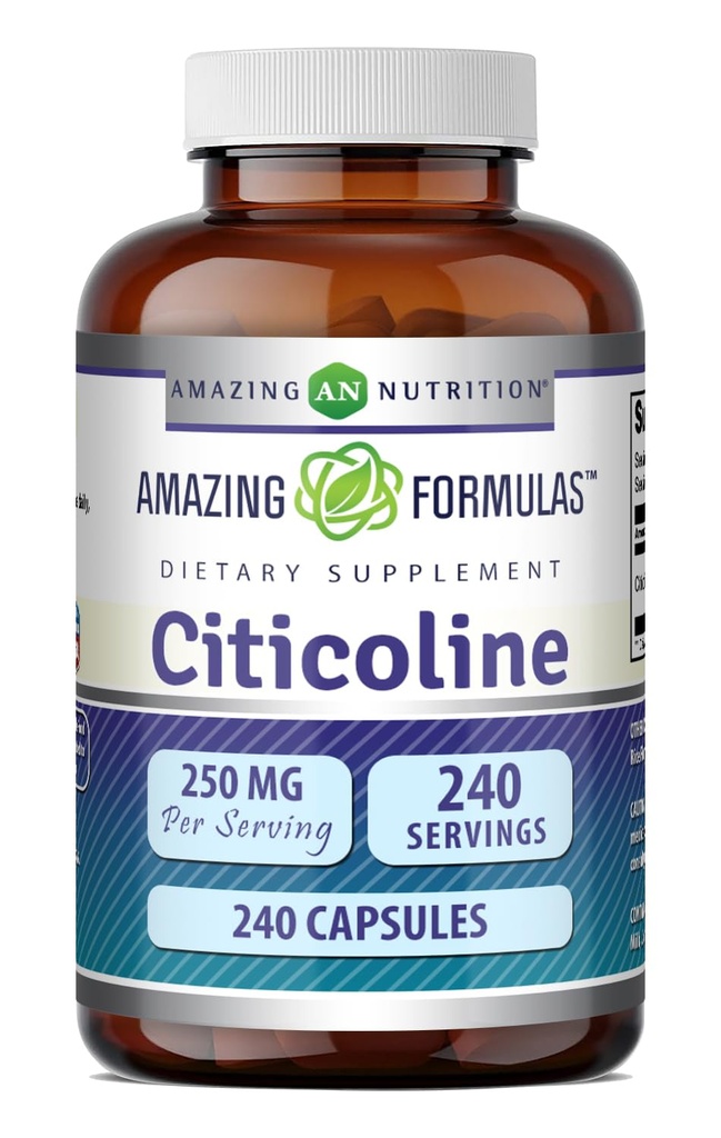 Erstaunliche Formeln Citicoline 250 Mg | Kapseln Ergänzung | Non-GMO | Gluten Free | Made in USA (240 Count)