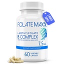 L-Methylfolat + B12 Methylcobalamin & B6 Blend (7.5mg) - 60 Kapseln - Aktives B-Komplex mit Cofactors & Essential Amino Acids - Nicht GMO, Glutenfrei, keine Füllstoffe