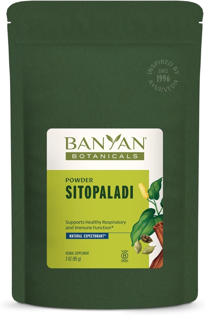 Banyan Botanicals Sitopaladi Powder – Organic Immune Support Supplement – Ayurvedische Formel für gesunde Lunge und Atmung* – 3 Unze – Sustainable Sourced Non-GMO Vegan
