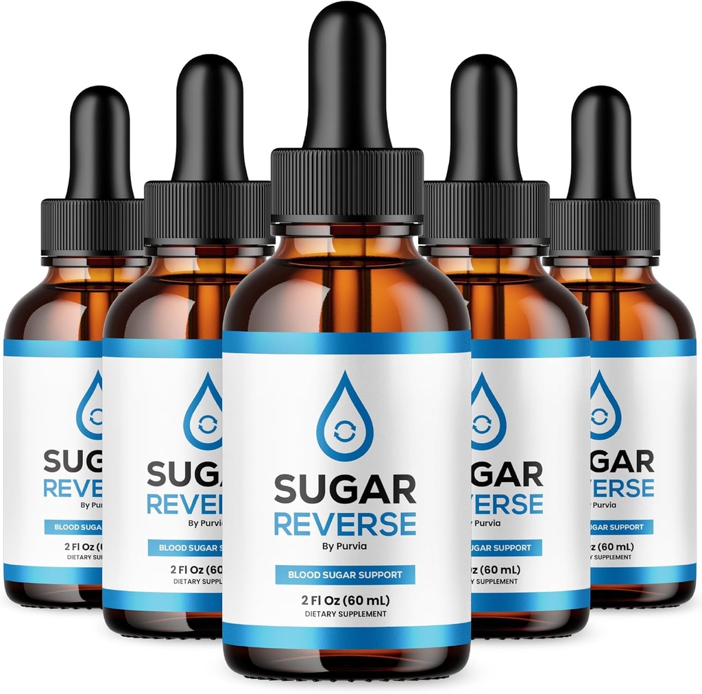 (5 Pack) Sugar Reverse Drops, Sugar Reverse Liquid Drops Supplement Advanced Formula Vitamin Supplement mit Chrom, Maximale Stärke, SugarReverse Drops Offizielle Formel, Sugar Reverse (5 Flasche)