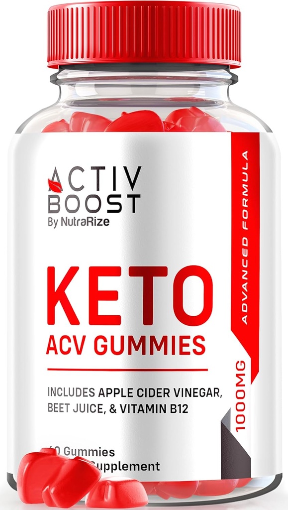 NutraRize Activ Boost Keto ACV Gummis - Keto Ergänzung für erweiterte Gewichtsverlust, maximale Stärke, Gomitas Bewertungen (60 Gummis)