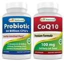 Meilleur probiotique naturel 10 souches et 30 milliards CFU et COQ10 100 mg