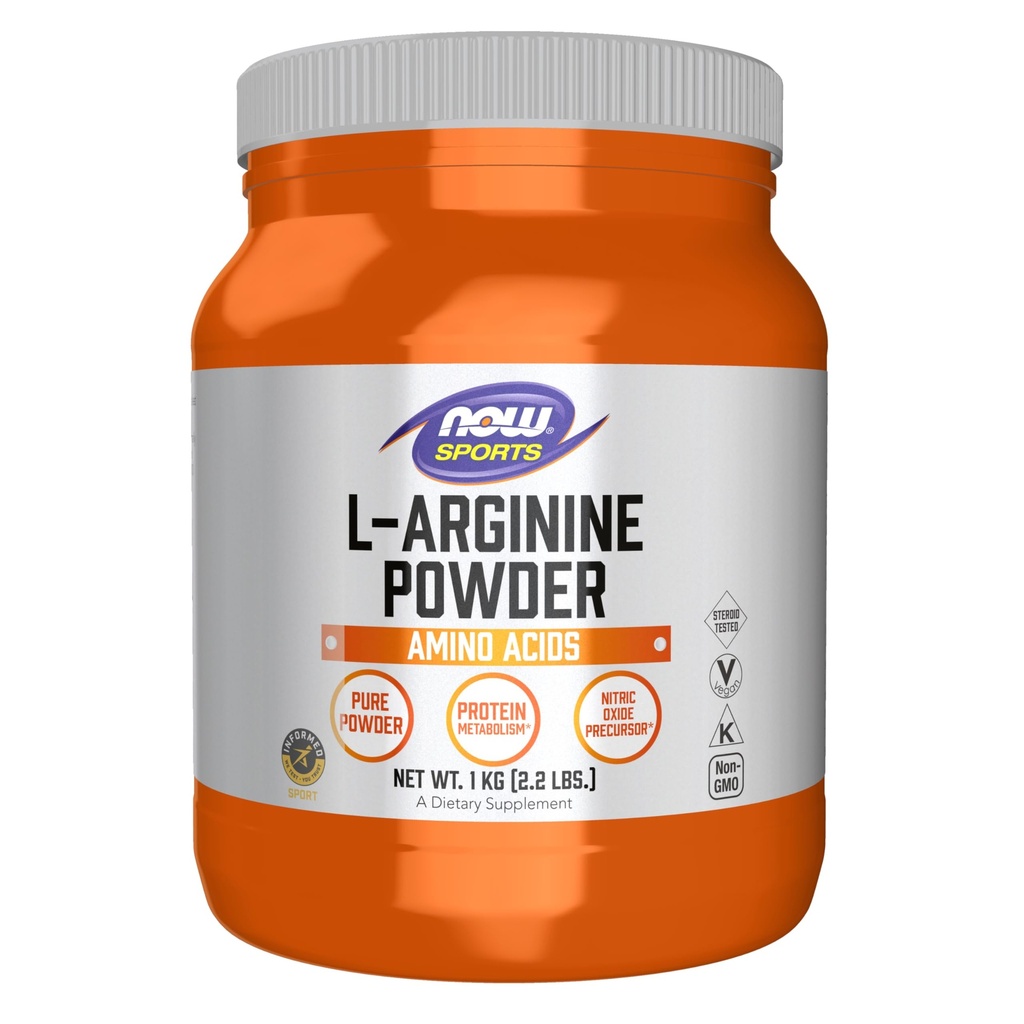 NOW Foods Sports Nutrition, L-Arginin-Pulver, Nitric Oxid Precursor, Aminosäuren, 2.2-Pound