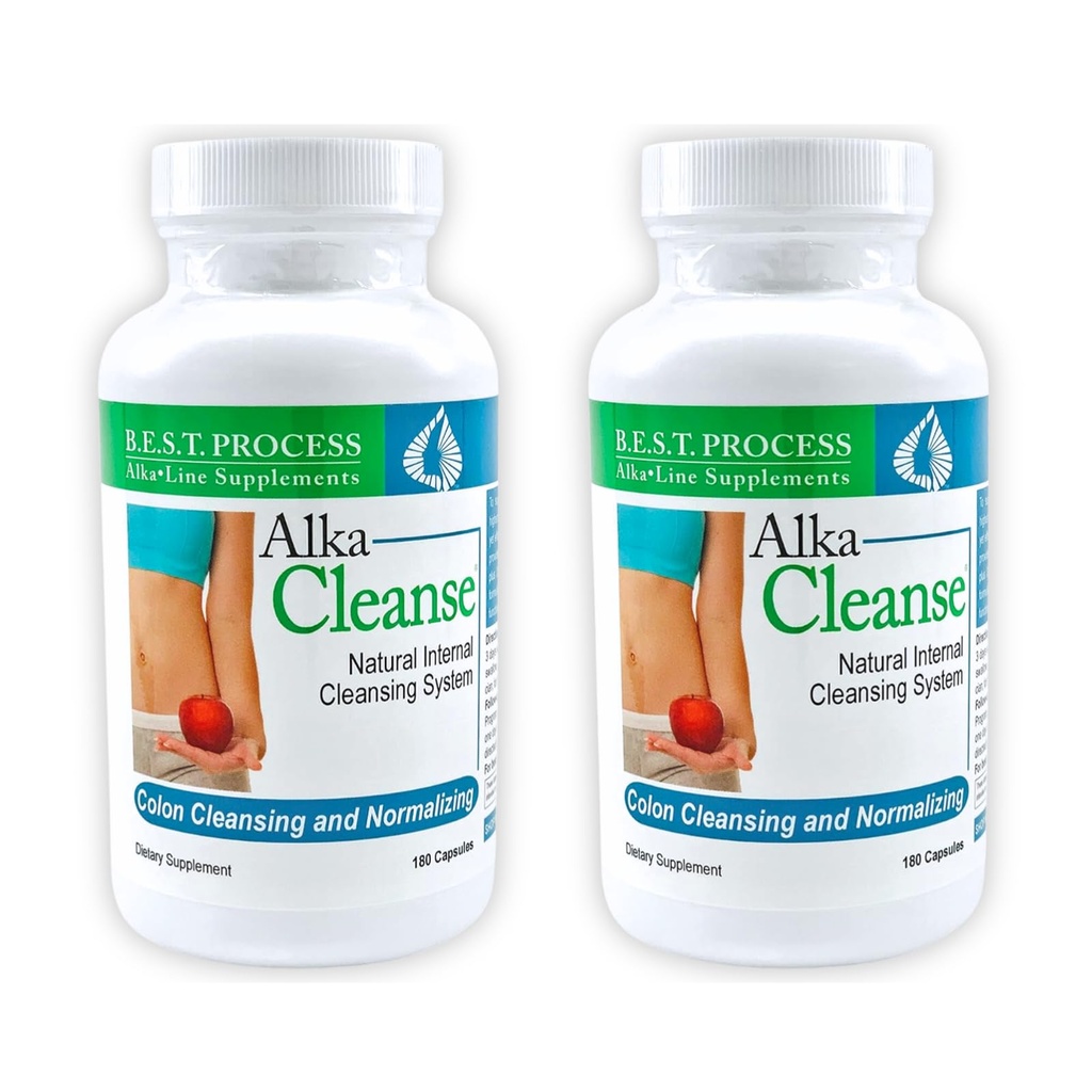 Alka•Cleanse Best Process Alkaline — Détox à base de plantes Colon Cleanse & Digestive Diress Formula — Psyllium Husk, Probiotiques, Enzymes & Herbes (2)