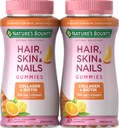 Nature's Bounty Biotin and Collagen, Citrus-Flavored Gummis, 80 Ct (2 Pack)