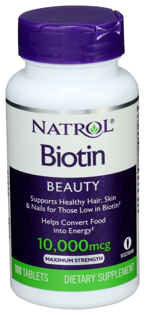 Natrol Biotin Max 10000 Mcg, 100 Tabletten