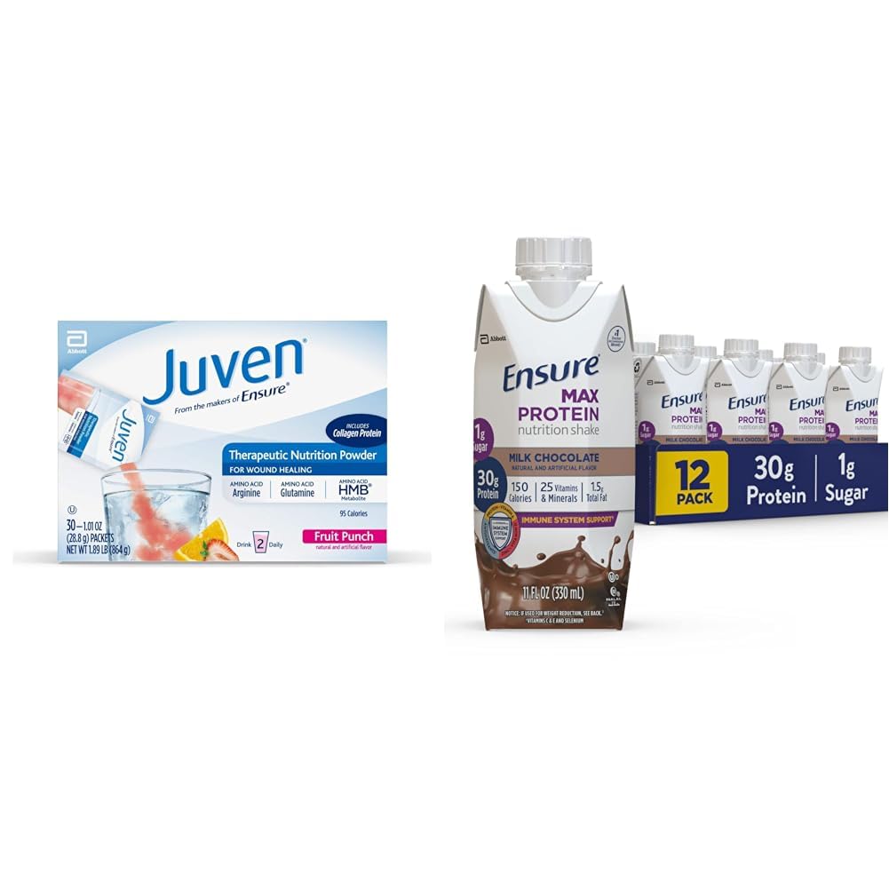 Juven Therapeutic Nutrition Drink Mix Powder for Wound Healing Support & Assure Max Protein Nutrition Agiter avec 30g de protéines