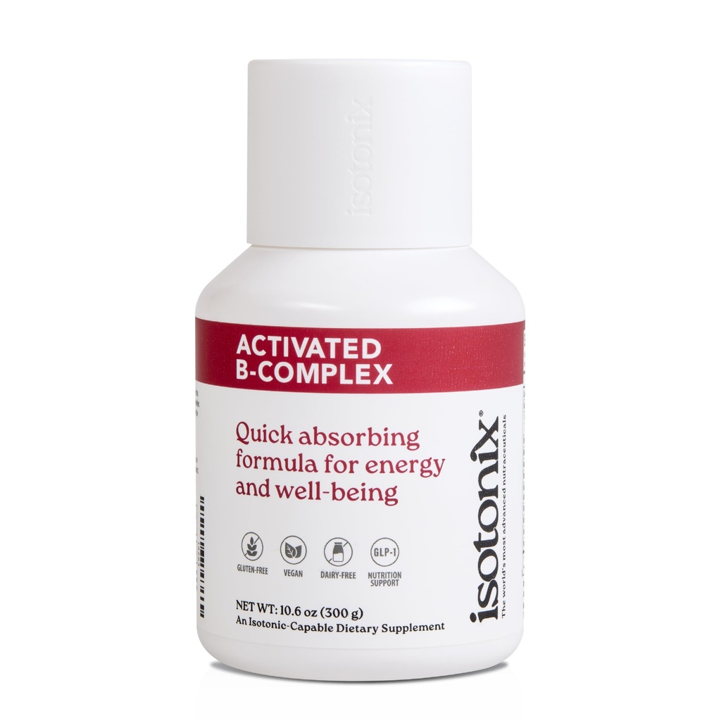 Isotonix Activated B Complex – Vegan B Vitamin-Ergänzung für Energie, Stress-Relief und Nervous System Gesundheit – Isotonische Trinkformel – 90 Servierungen