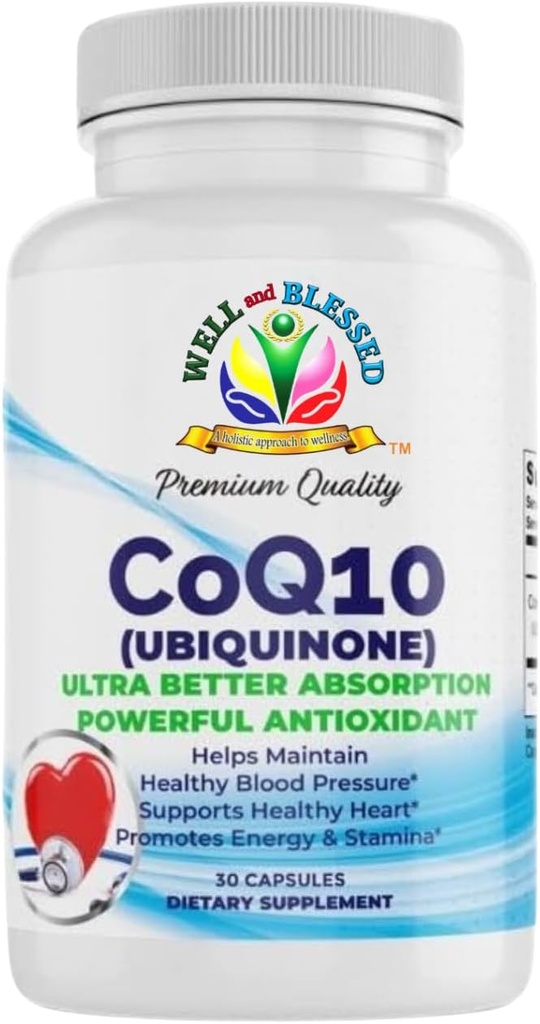 CoQ10 (Ubiquinone) - 30 Kapseln - Ultra Better Absorption Formula - Förderung von Energie und Stamina - Vegan und vegetarisch Freundlich - Frei von künstlichen Zusatzstoffen