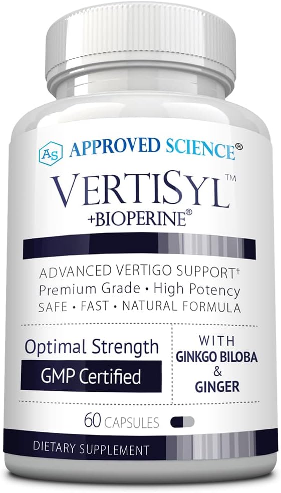 Genehmigte Wissenschaft VertiSyl - Ginkgo Biloba, Ginger, Vitamin D3, BioPerine - 30 Kapseln - 1 Monat Versorgung