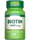 Nature's Truth Biotin 1000mcg | 120 Tabletten | Vegan, Non-GMO, Gluten kostenlose Ergänzung