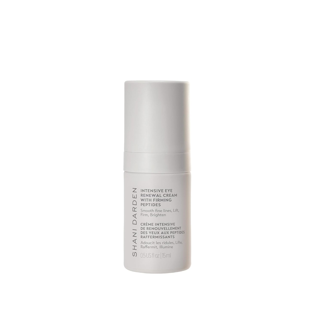 SHANI DARDEN Crème intensive de renouvellement des yeux, crème hydratant sous les yeux pour les cercles foncés, les lignes fines, les rides et les crows pieds avec le niacinamide, beurre de karité et céramide, sans créase et maquillage prêt, 0,50 fl oz