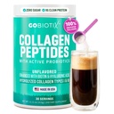 GOBIOTIX Collagen Powder Supplement mit Probiotika - Hydrolysiertes Protein Kollagenpulver für Damen - Haarhaut und Nägel, Gelenk- und Verdauungsgesundheit - Collagen Peptide Typ I und III - 30 Servietten