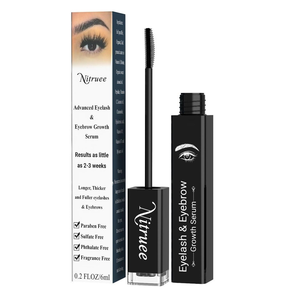 Wimpernwachstum Serum - Lash Serum für Wimpernwachstum - Wimpern- und Wimpernwachstum Serum, um mehr zu erreichen, Fuller Lashes und Browser- Verbessern Sie natürliche Lashes mit leistungsstarken Wimpern Serum Formel
