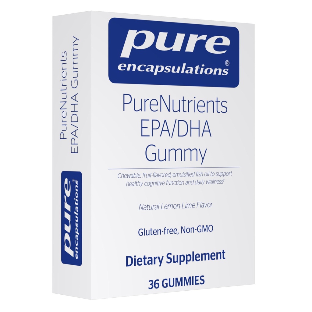 Pure Encapsulations PureNutrients EPA/DHA Gummy | Gummy Soft Chew unterstützt gesunde kognitive Funktion und tägliche Wellness | 36 Gummies | Natürliche Zitronen-Lime Flavor