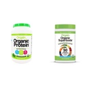 Orgain Organic Plant-Based Protein Powder + Superfood Greens Powder Bundle (1.59lb + 0.62lb)