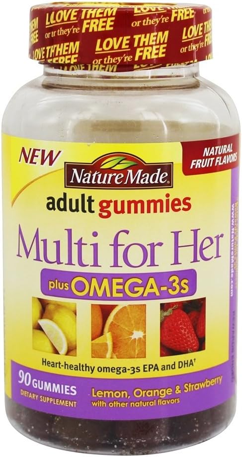 Natur gemacht Multi für ihr Plus Omega-3 Erwachsene Gummis, 90 Zähler