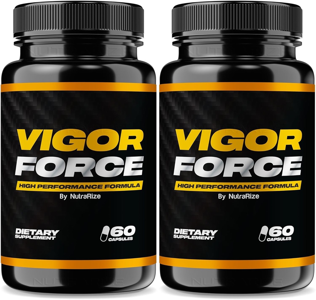 NutraRize (Pack mit 2 Vigor Force für Männer, Hochleistungs männliche Kapseln, Alle natürlichen Nahrungsergänzung für allgemeine Gesundheit und Wellness, offizielle Pillen 50 Review (120 Kapseln)